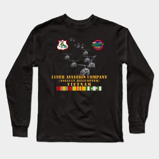 119th Aviation Company (Assault Helicopter) w SSI w VN SVC X 300 Long Sleeve T-Shirt